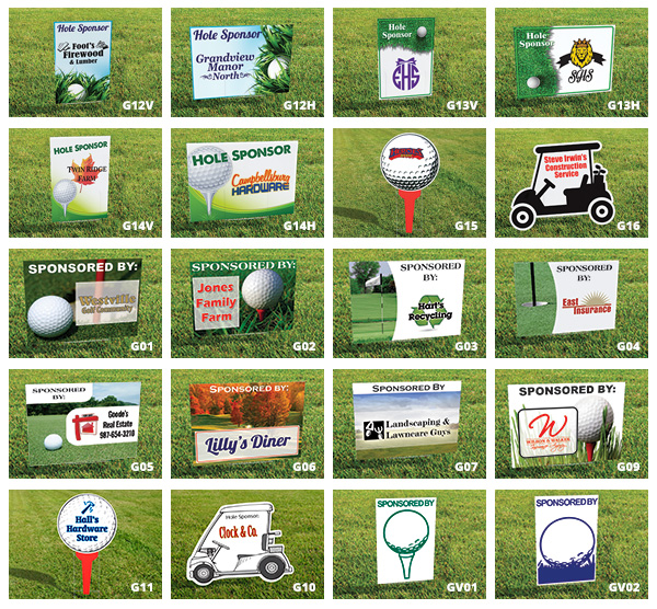 Golf Signs Tee Signs Tournament Sponsor Signs Amtek Signs